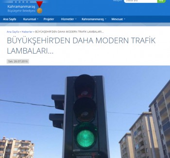 Maraş Büyükşehir'den daha Modern Trafik Lambaları..